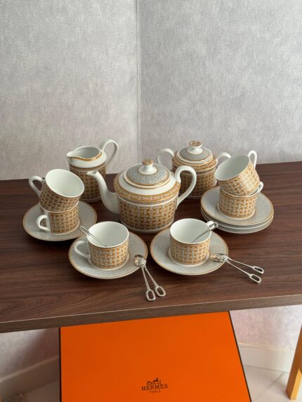 Hermès Mosaique au 24 Gold Tea Set