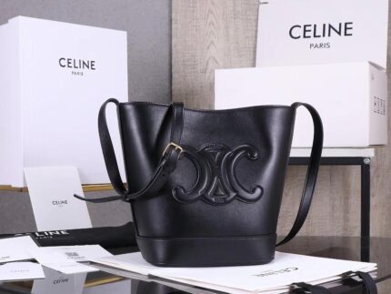 Celine Cuir Triomphe Bucket Bag