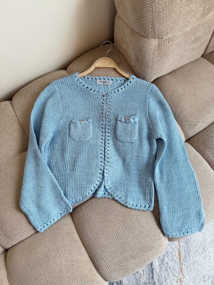 Chanel Crochet-Trim Cardigan