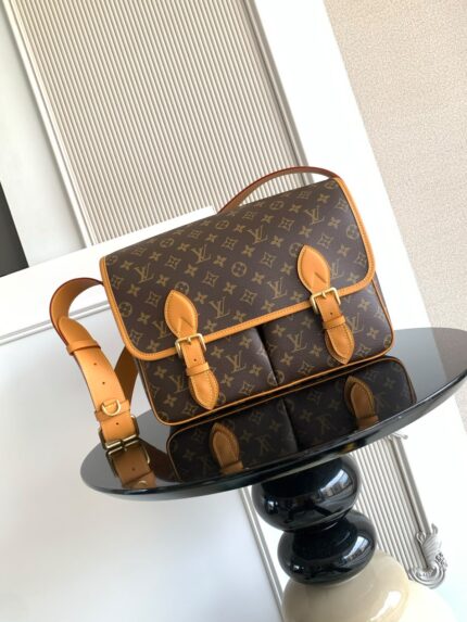 Louis Vuitton Gibeciere Double Buckle Messenger Bag