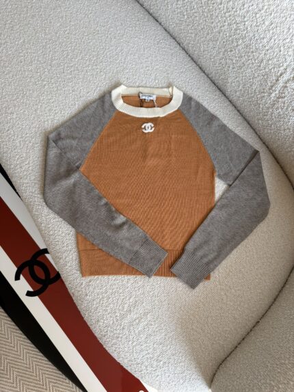Chanel Color-Block Knit Sweater