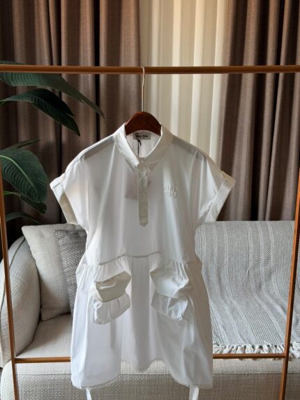 Miu Miu Poplin Shirt Dress
