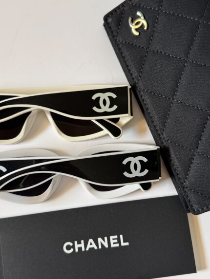 Chanel Two-Tone Logo Sunglasses