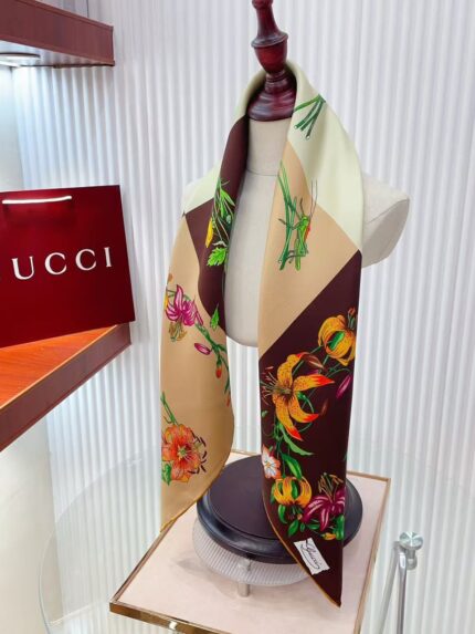 Gucci Floral Silk Scarf