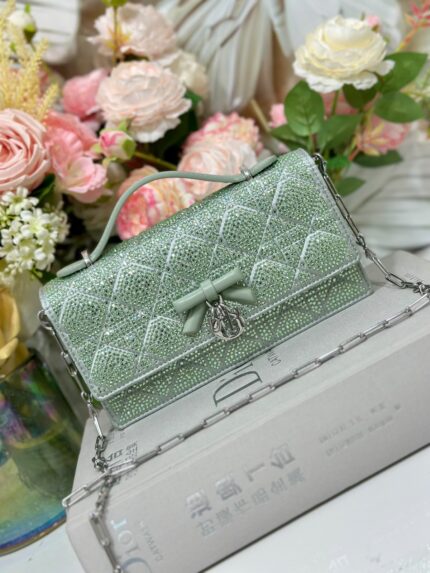 Christian Dior Miss Dior Crystal-Embellished Top Handle Bags