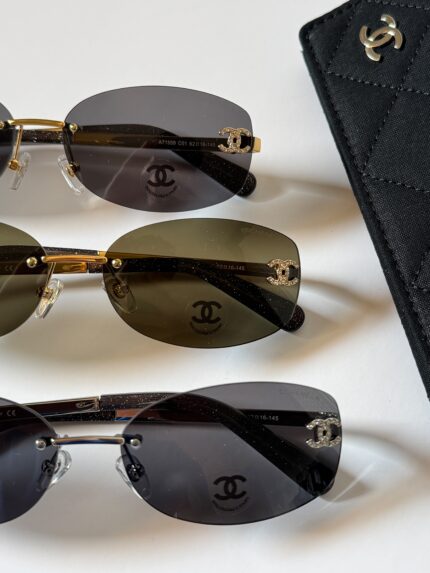 Chanel Rimless Oval Sunglasses