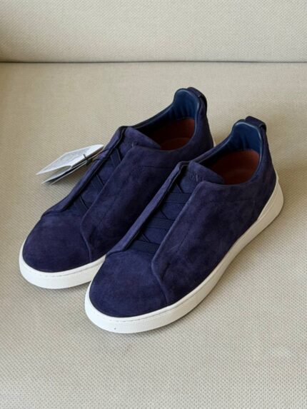 Zegna Suede Slip-On Sneakers
