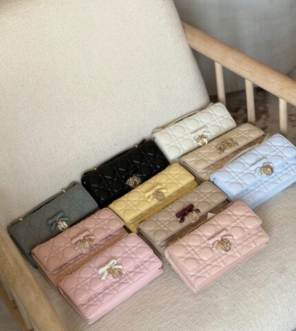 Christian Dior My Lady Dior Clutches with Bow