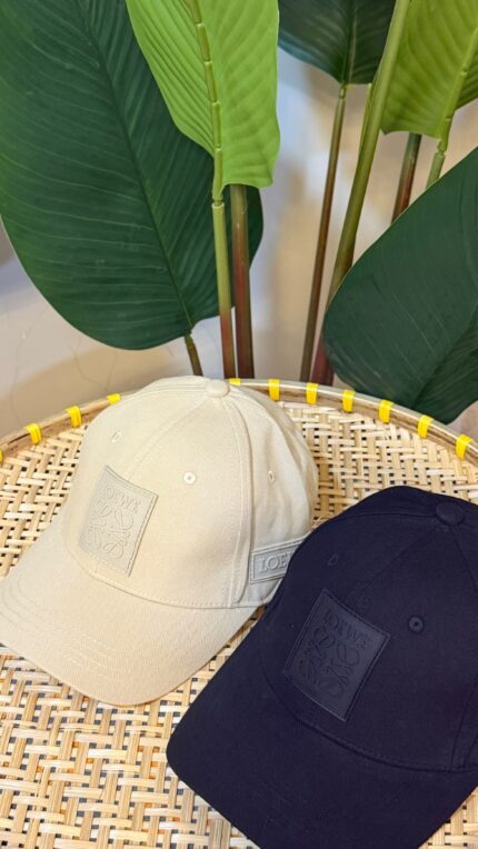 Loewe Anagram Logo Patch Baseball Caps