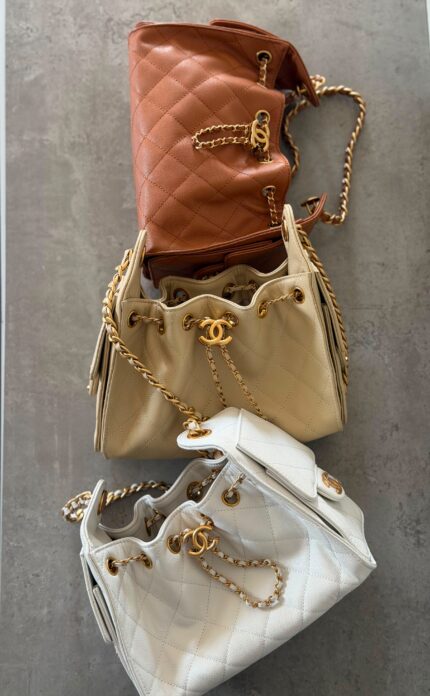 Chanel Quilted Drawstring Bucket Bags