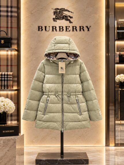 Burberry Check-Lined Hooded Puffer Jacket