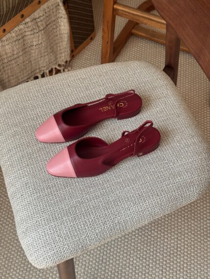 Chanel Classic Two-Tone Slingback Flats