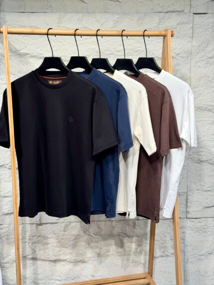 Loro Piana Crest Embroidered Premium Cotton T-Shirts