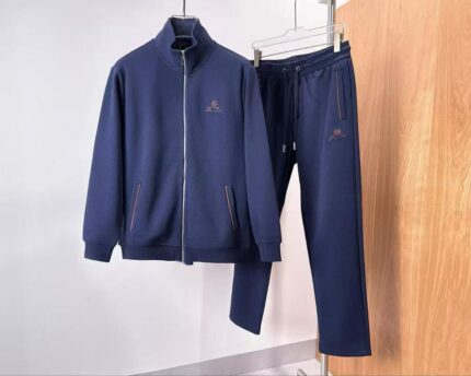 Loro Piana Logo Embroidered Zip-Up Tracksuit Sets