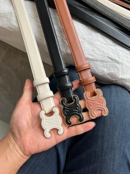 Celine Triomphe Leather Belts