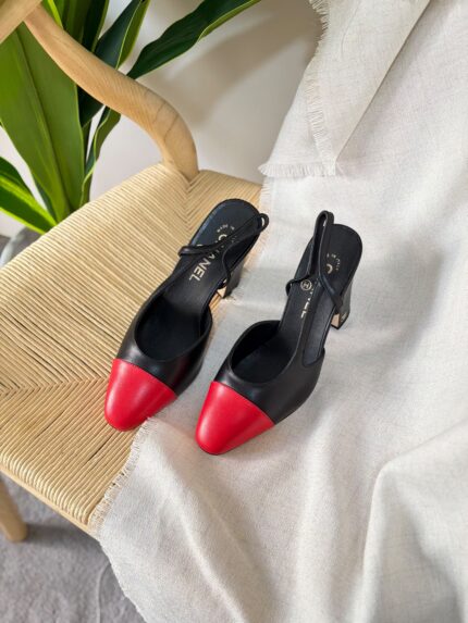 Chanel Classic Cap-Toe Slingback Pumps