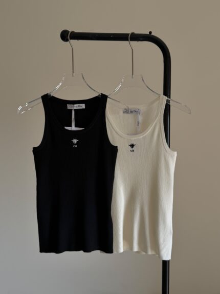 Christian Dior Ribbed Knit Tank Tops