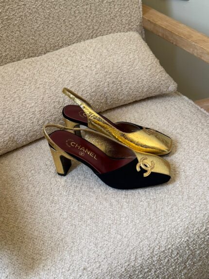 Chanel Cap-Toe Slingback Pumps