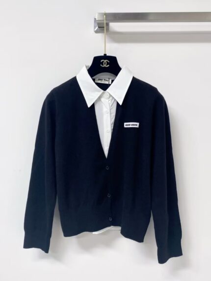 Miu Miu Layered Cardigan Shirt Sets