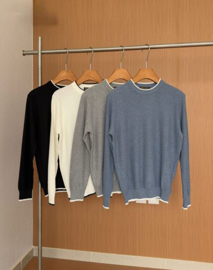 Loro Piana Diamond Knit Crewneck Sweaters