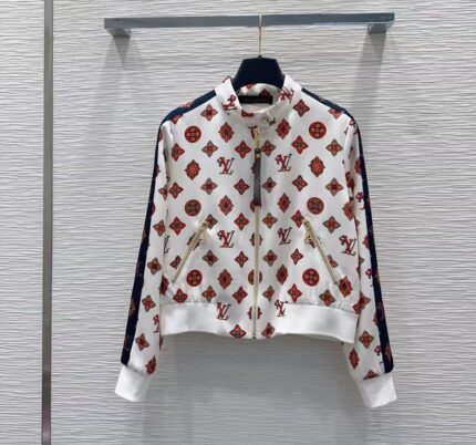 Louis Vuitton Monogram Tile Print Bomber Jacket