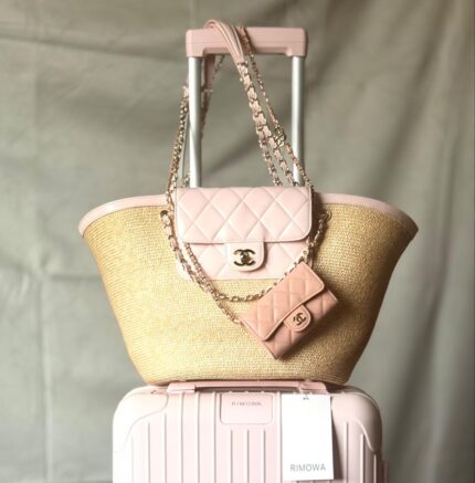 Chanel Beach Tote Bag with Chain