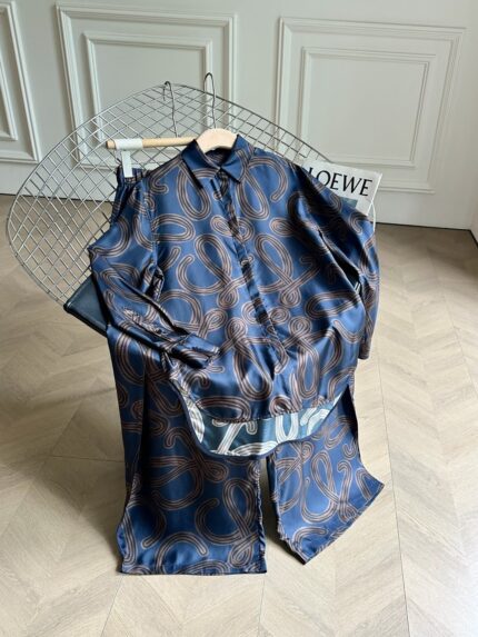 Loewe Signature Anagram Silk Co-Ord Set