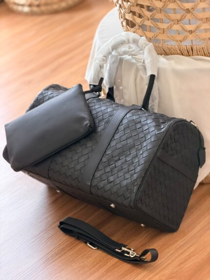 Bottega Veneta Intrecciato Leather Duffle Bag