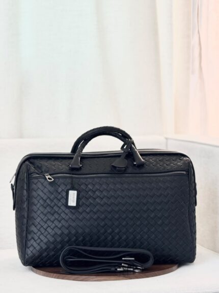 Bottega Veneta Intrecciato Leather Weekender Duffle Bag
