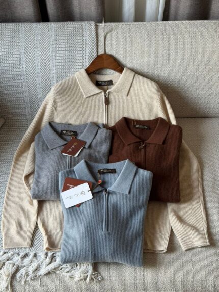 Loro Piana Zip Polo Sweaters