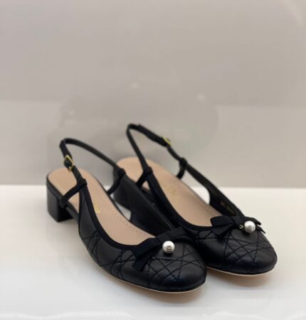 Christian Dior Ballet Quilted Slingback Flat