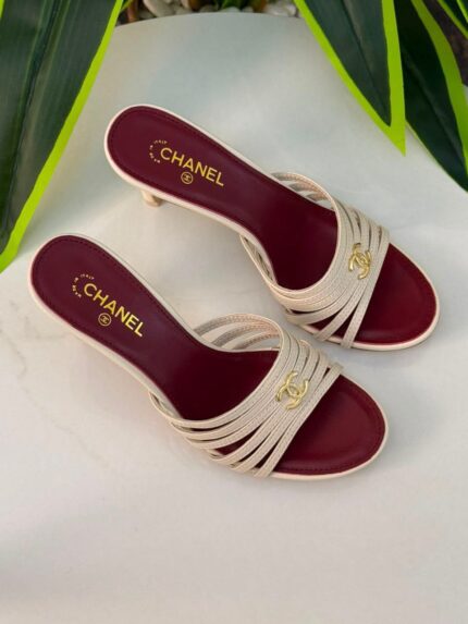 Chanel CC Multi-Strap Mule Sandals