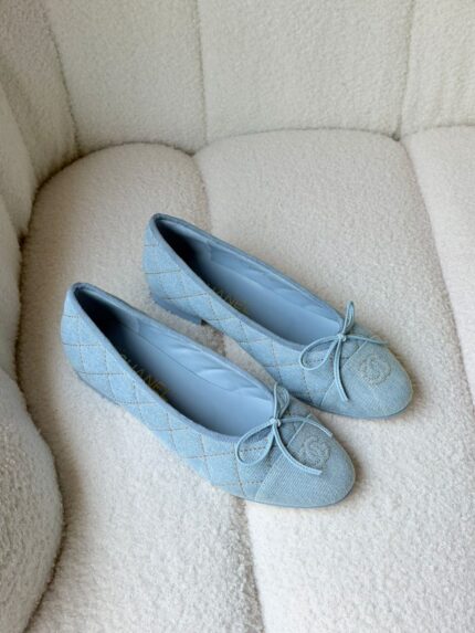 Chanel Quilted Bow Ballet Flats