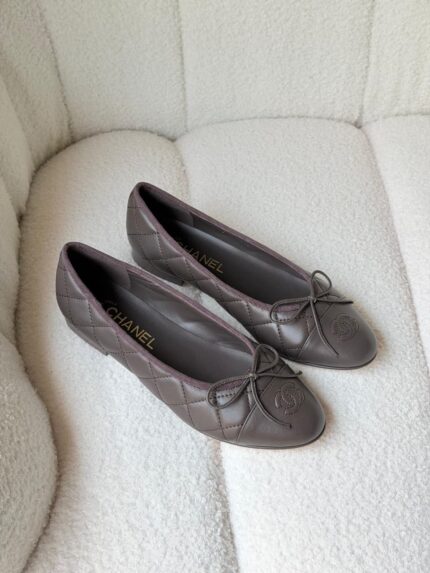 Chanel Quilted Bow Ballet Flats