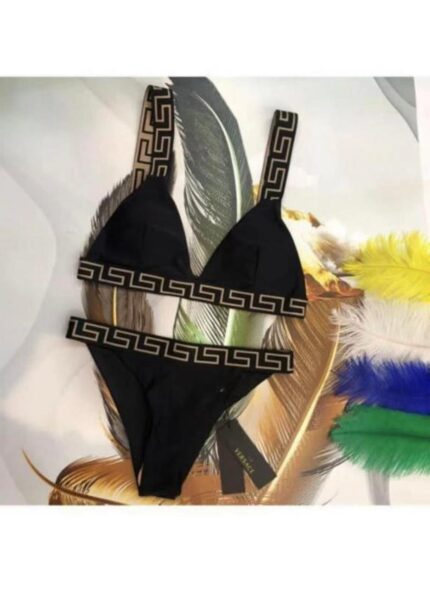 Versace Greca Border Triangle Bikini Set