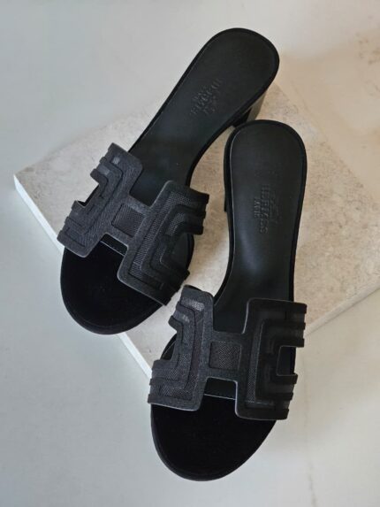 Hermes Camilla Heeled H Slides Oasis Sandals