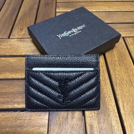 Saint Laurent Monogram Matelasse Card Holders