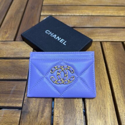Chanel Diamond Quilted CC Chain Card Holders