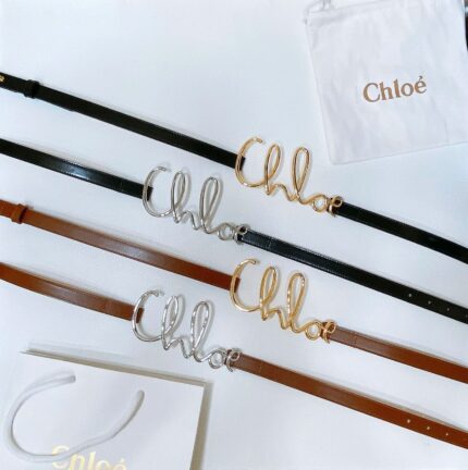 Chloe Script Logo Belts