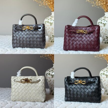 Bottega Veneta Andiamo Intrecciato Leather Tote Bags