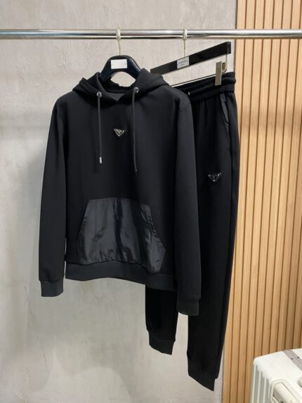 Prada Re-Nylon Triangle Logo Tracksuit Set