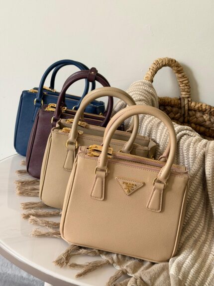 Prada Galleria Saffiano Leather Double-Zip Tote Bags
