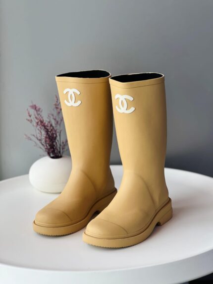 Chanel CC Logo Wellington Rain Boots
