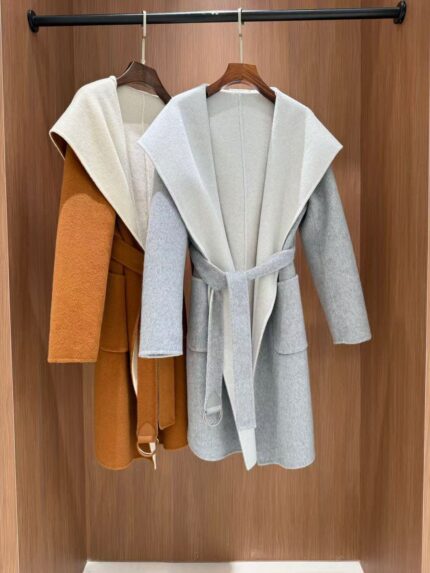 Loro Piana Double-Face Cashmere Belted Wrap Coats