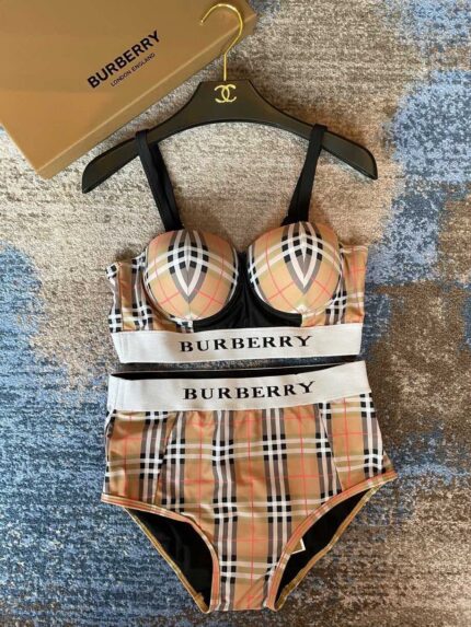 Burberry Vintage Check Logo Bikini Set