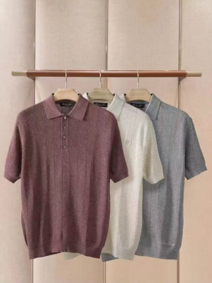 Loro Piana Knitted Cotton Silk Polo Shirts