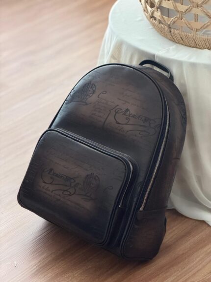 Berluti Scritto Leather Backpacks