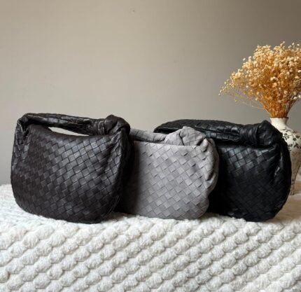Bottega Veneta Mini Jodie Intrecciato Woven Leather Hobo Bags
