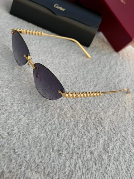 Cartier Clash de Cartier Rimless Oval Sunglasses