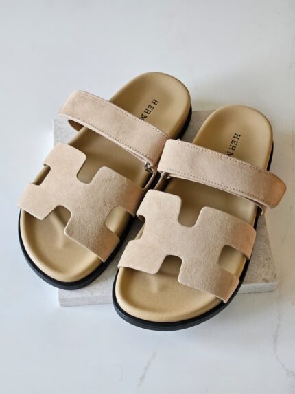 Hermes Chypre Suede Sandals